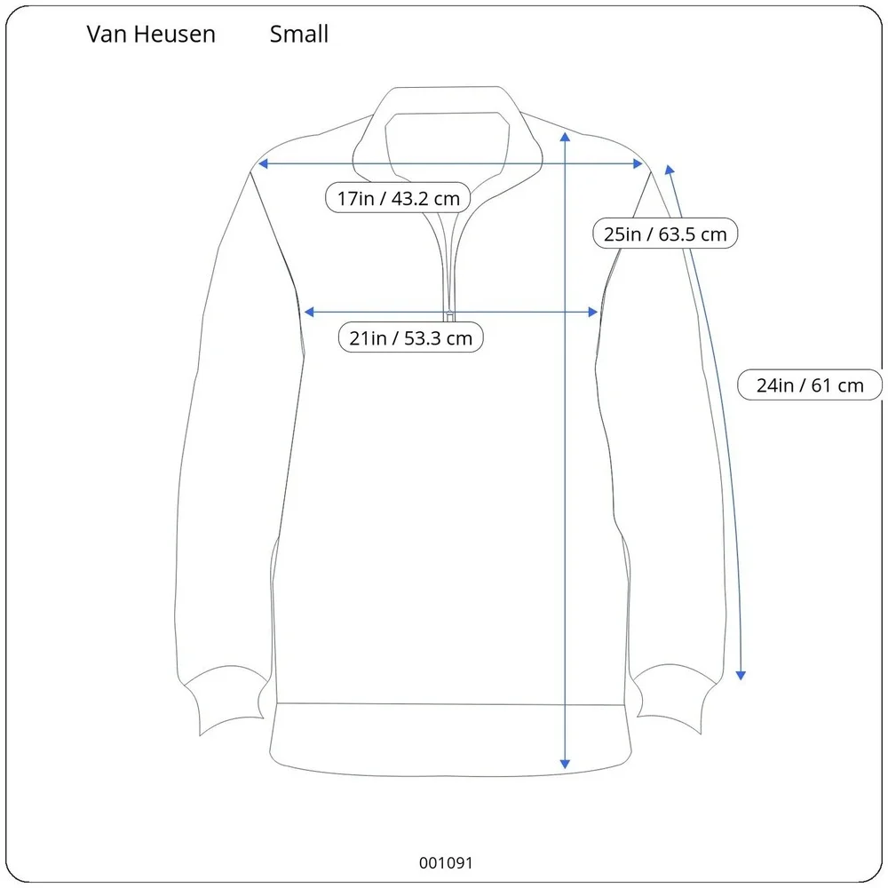 Van Heusen Men's Size Small‎ Quarter Zip Pullover Sweater Dark Gray